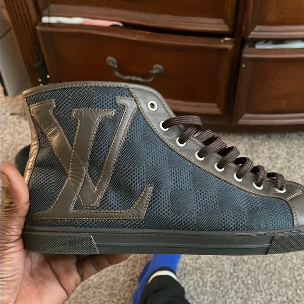 Louis Vuitton Men's Black High-Top Sneakers